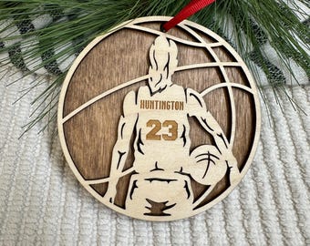 Basketball Ornament, Female Basketball Ornament, Girl Basketball Ornament, Personalized Basketball Ornament, Custom Basketball Ornament