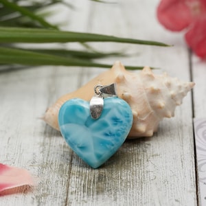 Larimar Heart, Beautiful Heart Pendant 925 silver, Turtleback Larimar Pendant, Larimar Jewelry, for Her, Mothers Day Christmas gift