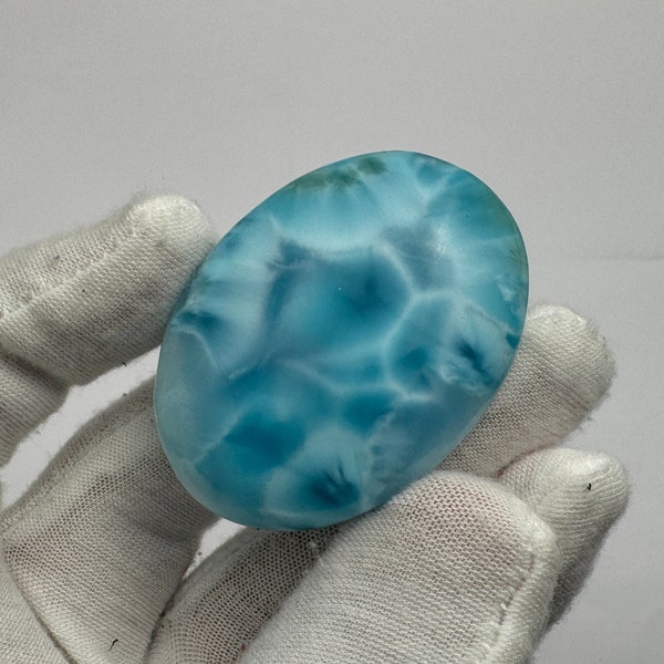 AAAA super blue Larimar, Round cabochon Larimar hi-quality Dominican blue  Larimar, Dominican Larimar collector's gift cabochon gemstone