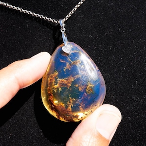 Blue Amber Pendant , Authentic Dominican Blue Amber Pendant handmade blue amber jewelry