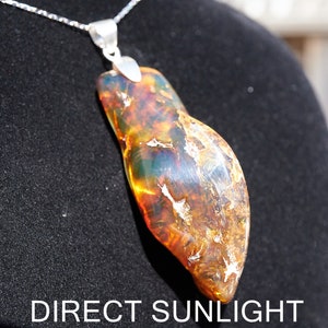 Blue Amber Pendant, Dominican Amber Jewelry, Ocean Inspired , Stone Boho Accessory, Organic Shape, Unique Handcrafted Item, Artisan Crafted