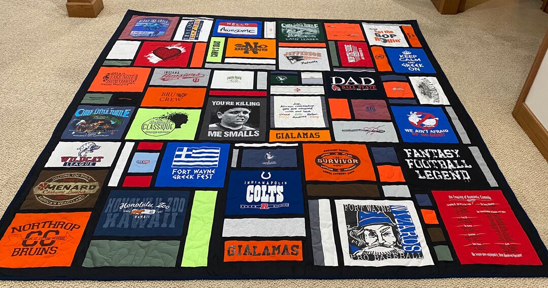 Mosaic T Shirt Quilt 1550 Shirts Made With Your Keepsake T Shirts with