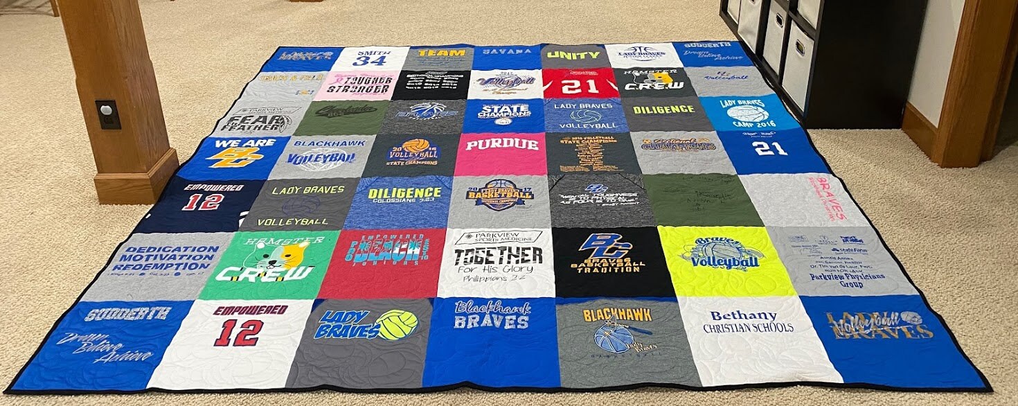 T Shirt Quilt 956 Shirts Made With Your Keepsake T Shirts Etsy UK