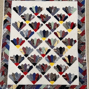 Custom Quilt Made with Ties or Clothing