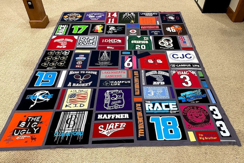 Mosaic T Shirt Quilt 1550 Shirts Made With Your Keepsake T Shirts with