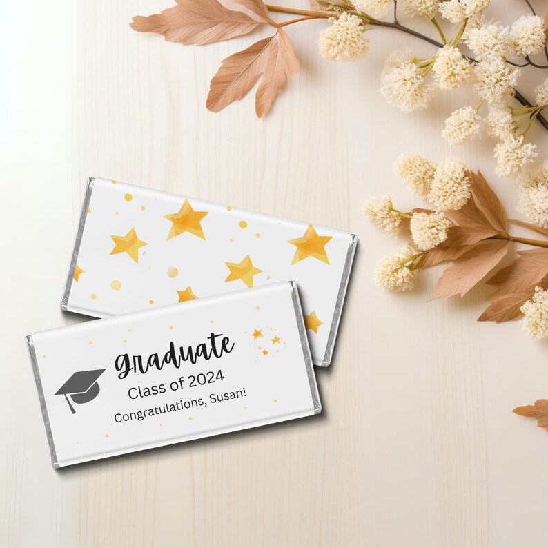 Graduation Candy Bar Wrappers, 6.2 X 6.2 In. Editable Template. - Etsy