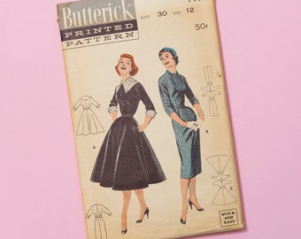 Vintage 1950s Butterick Dress Pattern 7441