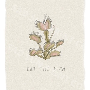 Eat The Rich - Venus Fly Trap Botanical Print
