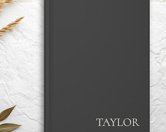 Personalized Hardcover Journal for Him | Minimalist Custom Name Notebook | Unisex | Gift for Men