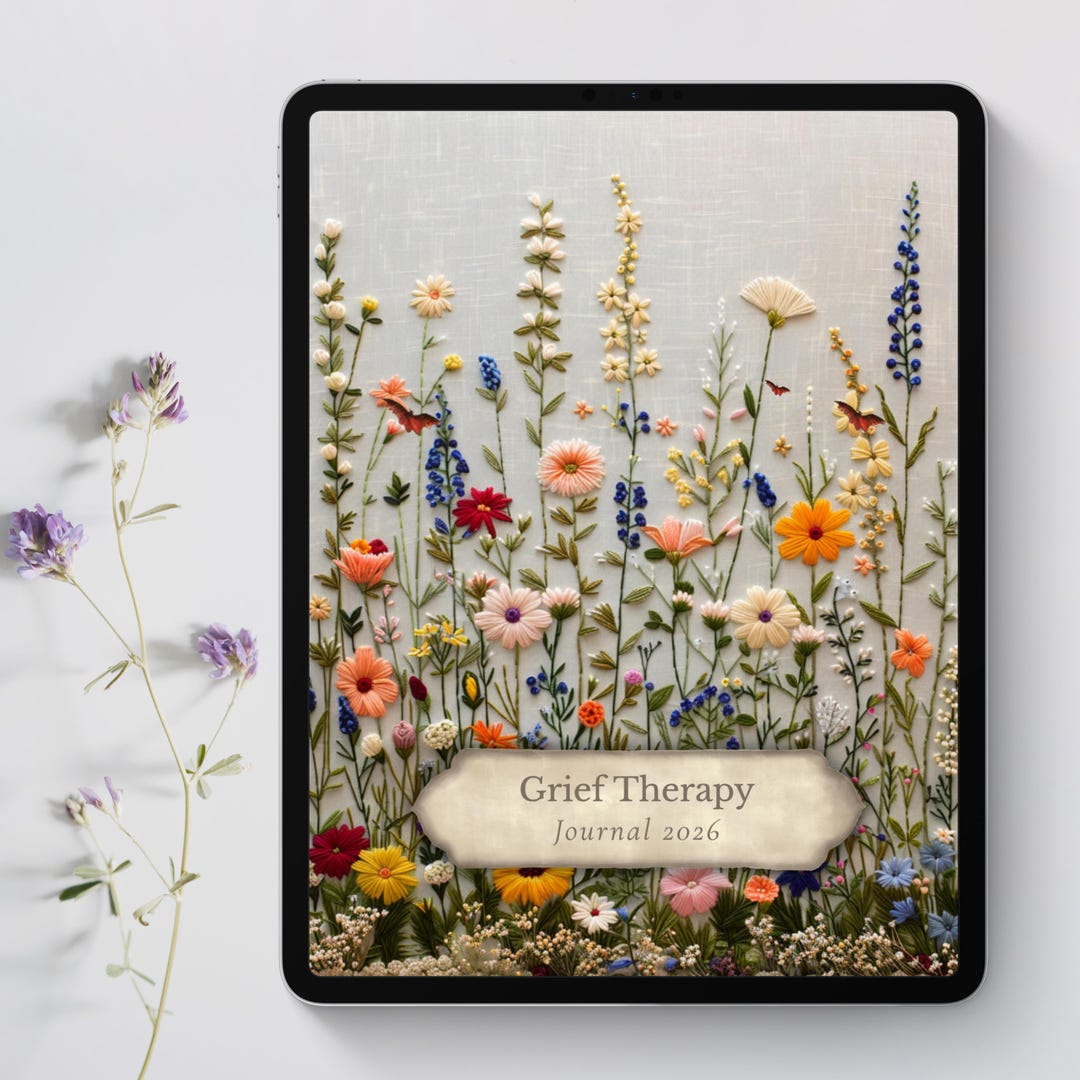 Guided Grief Therapy Journal | Self-care Workbook (instant Download PDF ...