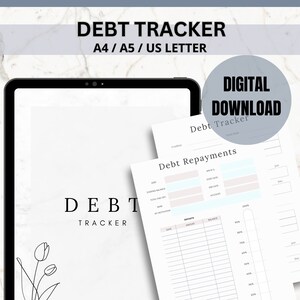 SEGUIMIENTO DE DEUDA, Bola de nieve de deuda, Rastreador de pago de deuda imprimible, Pago de tarjeta de crédito, Pagos de deuda, Planificador financiero, Planificador de presupuesto, PDF