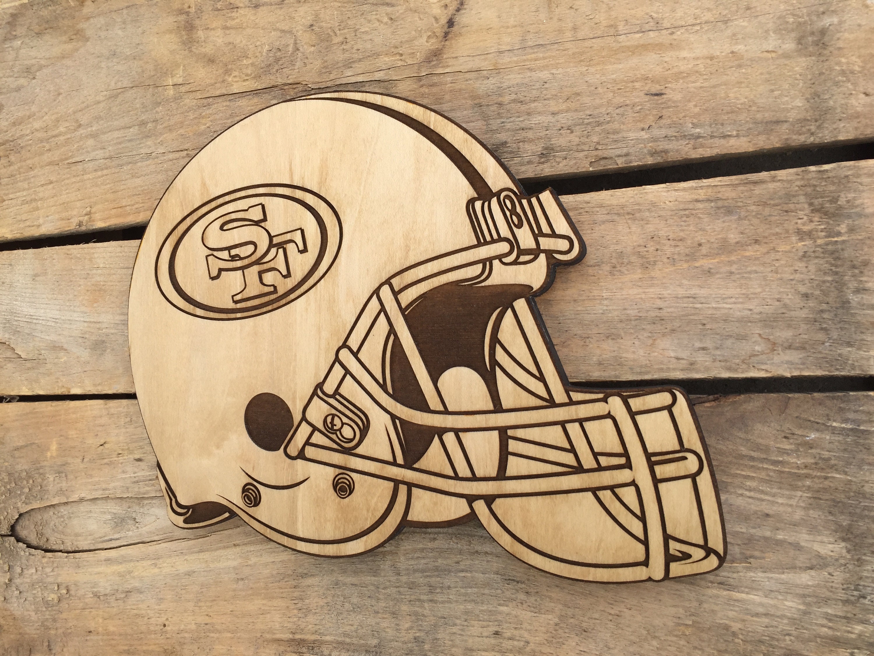 NFL Team Helmets Wooden NFL Team Helmets Football Team Signs Etsy