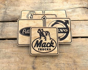 Trucking Coasters, Wooden Bar Coasters