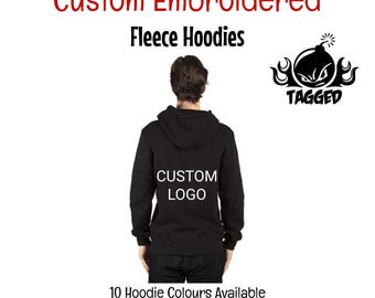 Custom Embroidered Hoodie, Custom Fleece Hoodie