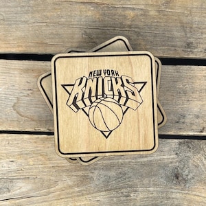 Sous-bocks de basket-ball en bois, sous-bocks avec logo de l'équipe de basket-ball
