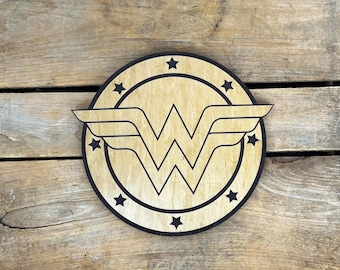 Superhero Logo, Wooden Superhero Sign, Superhero Wall Hanging