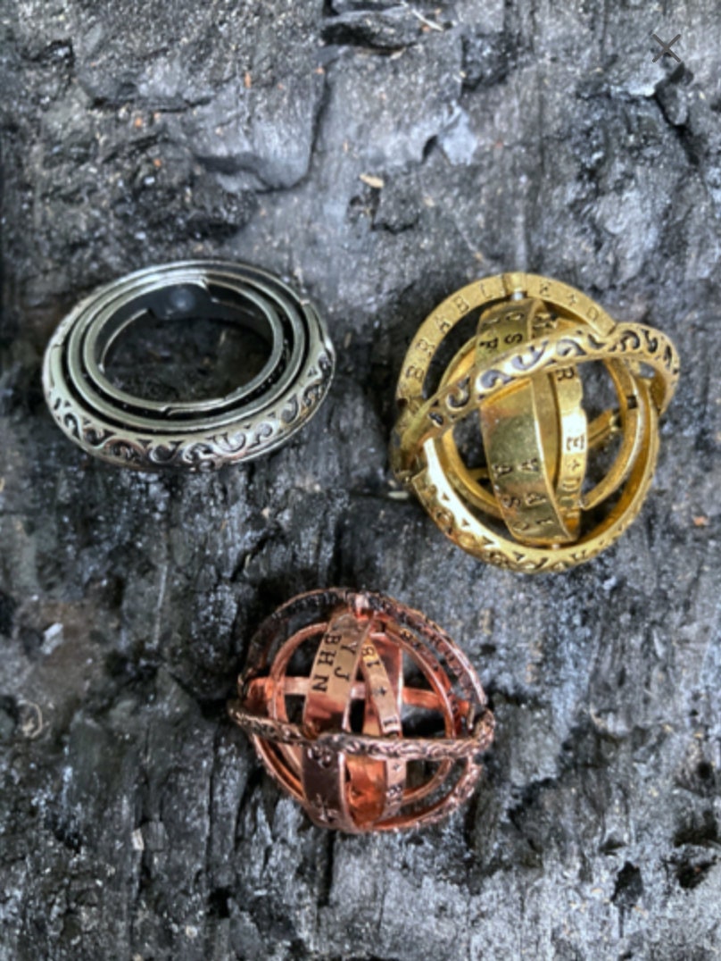 Handmade Sphere Spinner Ring - Inspire Uplift | Spinner rings, Spinner rings  gold, Silver rings