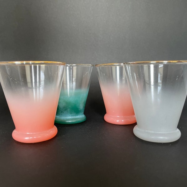 Vintage Blendo 3oz Double Shot, Juice, Low Ball Glasses Set of 4