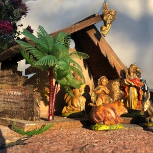 Vintage Presepio Christmas Nativity Set Creche Krippenfiguren. Made in Italy. Hand Painted