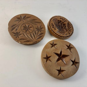 Vintage Cookie Molds Ceramic Set of 3 Vintage