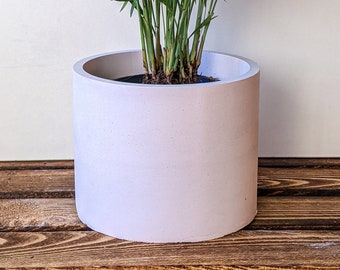 Large Concrete Plan Pot | Rustic 15cm Planter
