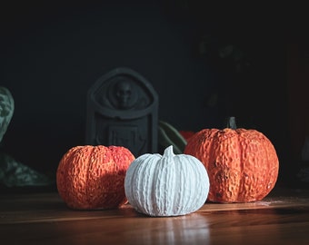 Pumpkin Decor - Concrete Pumpkins – Set of 3  |Autumn Home Decor