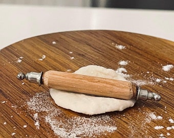 Mini 1:6 Rolling Pin - Barbie Doll Size/ Miniature Kitchen Supplies/ Barbie Doll Accessories/ 12&quot; dolls/ 1/6 scale