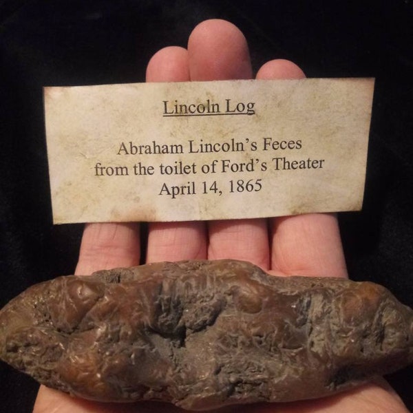 Abraham Lincoln's last poo Lincoln Log sculpture sideshow gaff