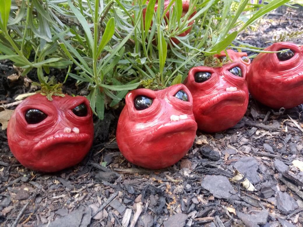 Attack of the Killer Tomatoes Inspired Grumpy Tomato Sculpture - Etsy