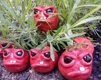 Attack of the Killer Tomatoes Inspired Grumpy Tomato Sculpture - Etsy
