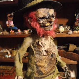 Mummified Leprechaun body discovered ooak sideshow gaff specimen sculpture