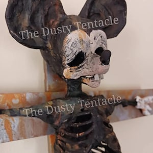 Rat Christ ooak cursed crucifix sculpture