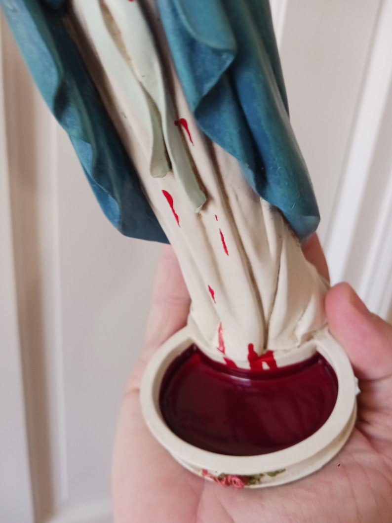 Mary Cries Blood Holy Miracle Statue Etsy