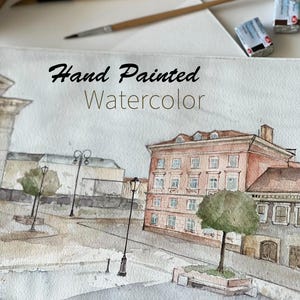 Custom House Portrait from Photo, Hand Painted Watercolor House Painting, Original painting, Housewarming Gift