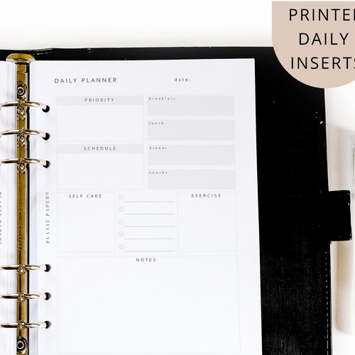 PRINTED A5 Meeting Notes Planner Inserts Single Page Spread Etsy