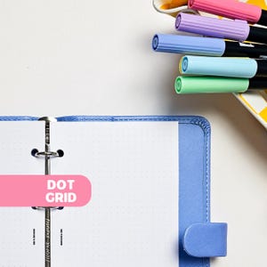 PRINTED Personal Dot Grid Note Planner Inserts | 6 Ring Organiser | Minimalist Agenda Refill | Notebook | Bullet Journal