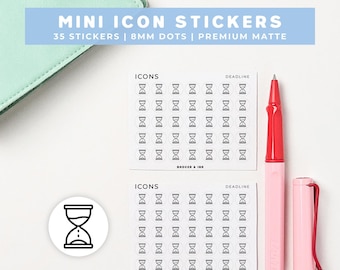 Deadline Planner Stickers | Urgent, Project, Task, Reminder Mini Icon Sticker Sheet