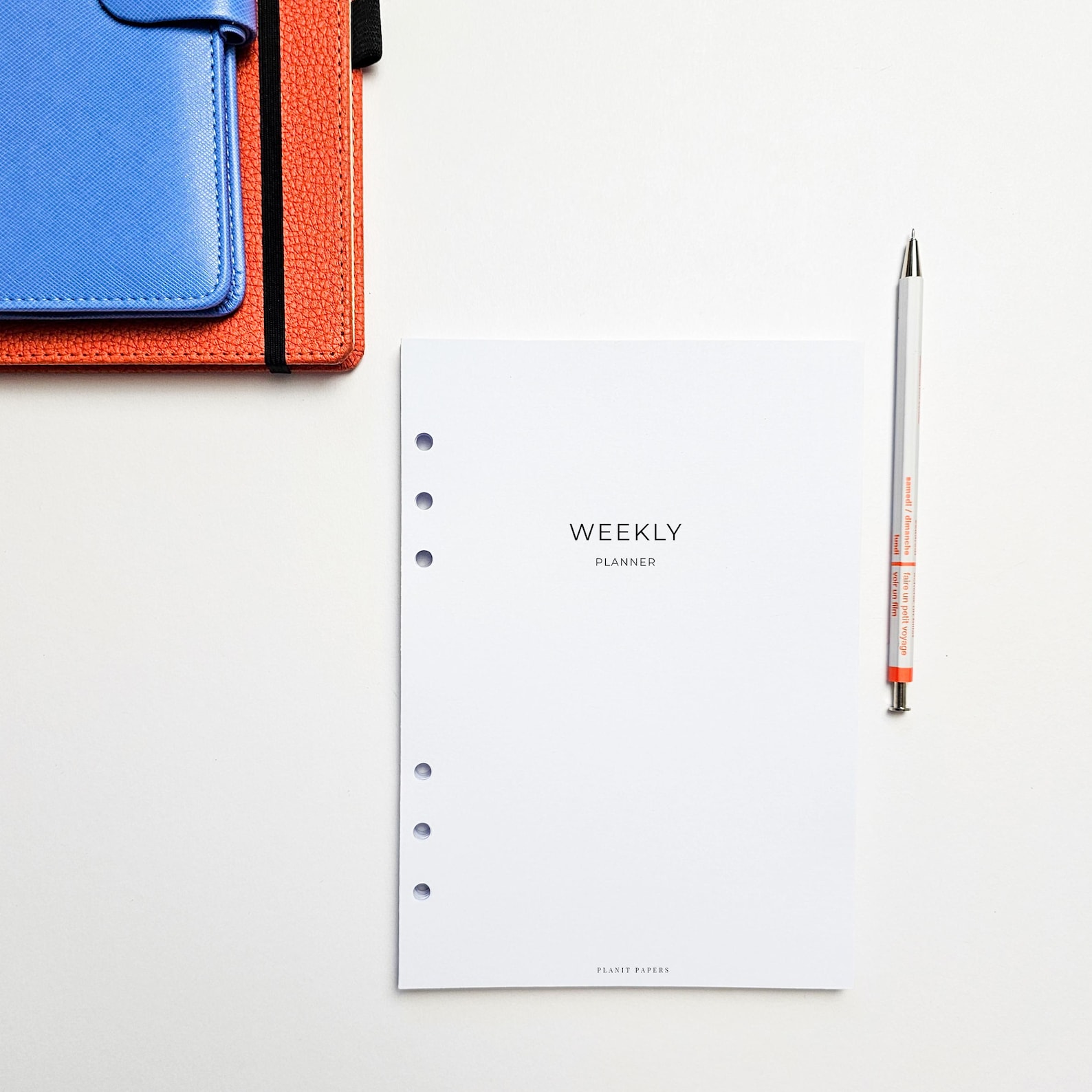 Weekly A5 Planner Inserts | Filofax 6 Ring Binder | Undated Week on Two ...