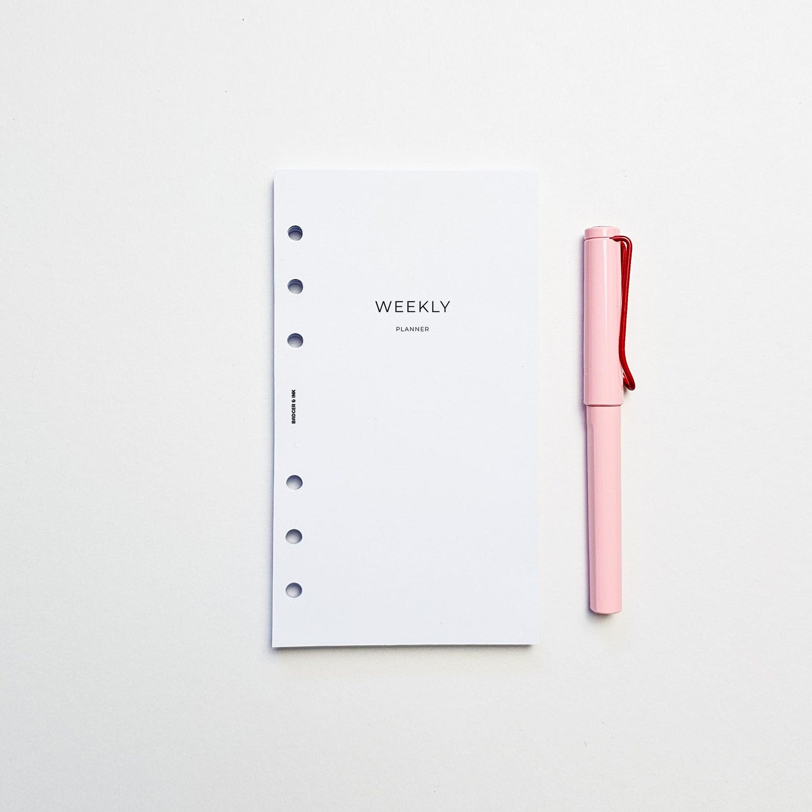 Weekly Planner Inserts | Personal Filofax 6 Ring Binder | Undated Week ...