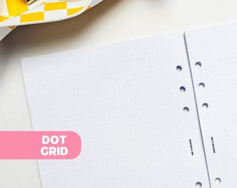 Dot Grid A5 Planner Inserts | Filofax 6 Ring Binder