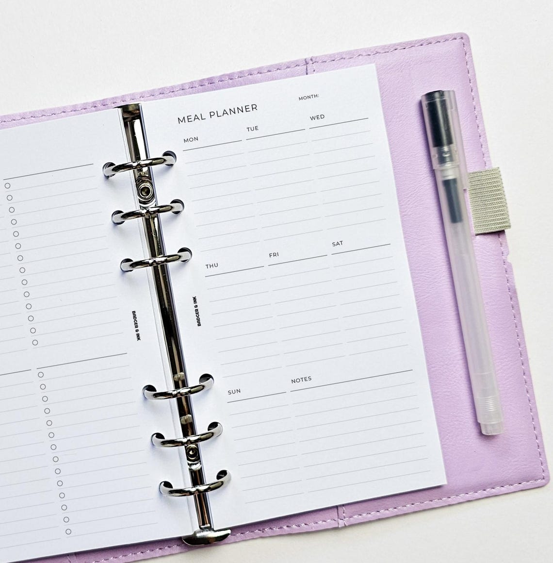 PRINTED Personal Weekly Meal Plan With Shopping List Planner Inserts ...