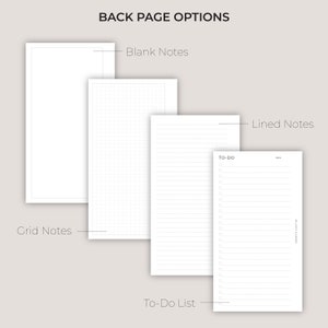 PRINTED Monthly Inserts Personal Grid Double Page Spread 6 Ring Planner image 4