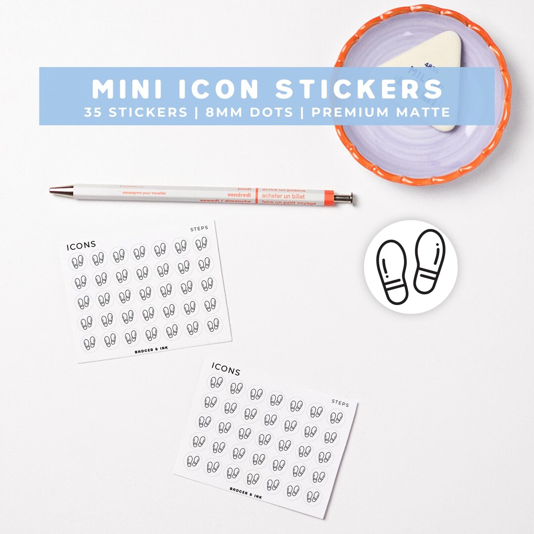 Step One Sticker Steps Planner Stickers | Step Tracker, Walking, Pedometer, Activity ...