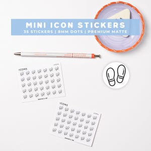 Steps Planner Stickers | Step Tracker, Walking, Pedometer, Activity Goal Mini Icon Sticker Sheet