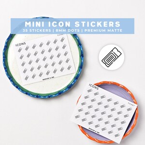 Ticket Planner Stickers | Concert Booking, Show, Release Reminder Mini Icon Sticker Sheet