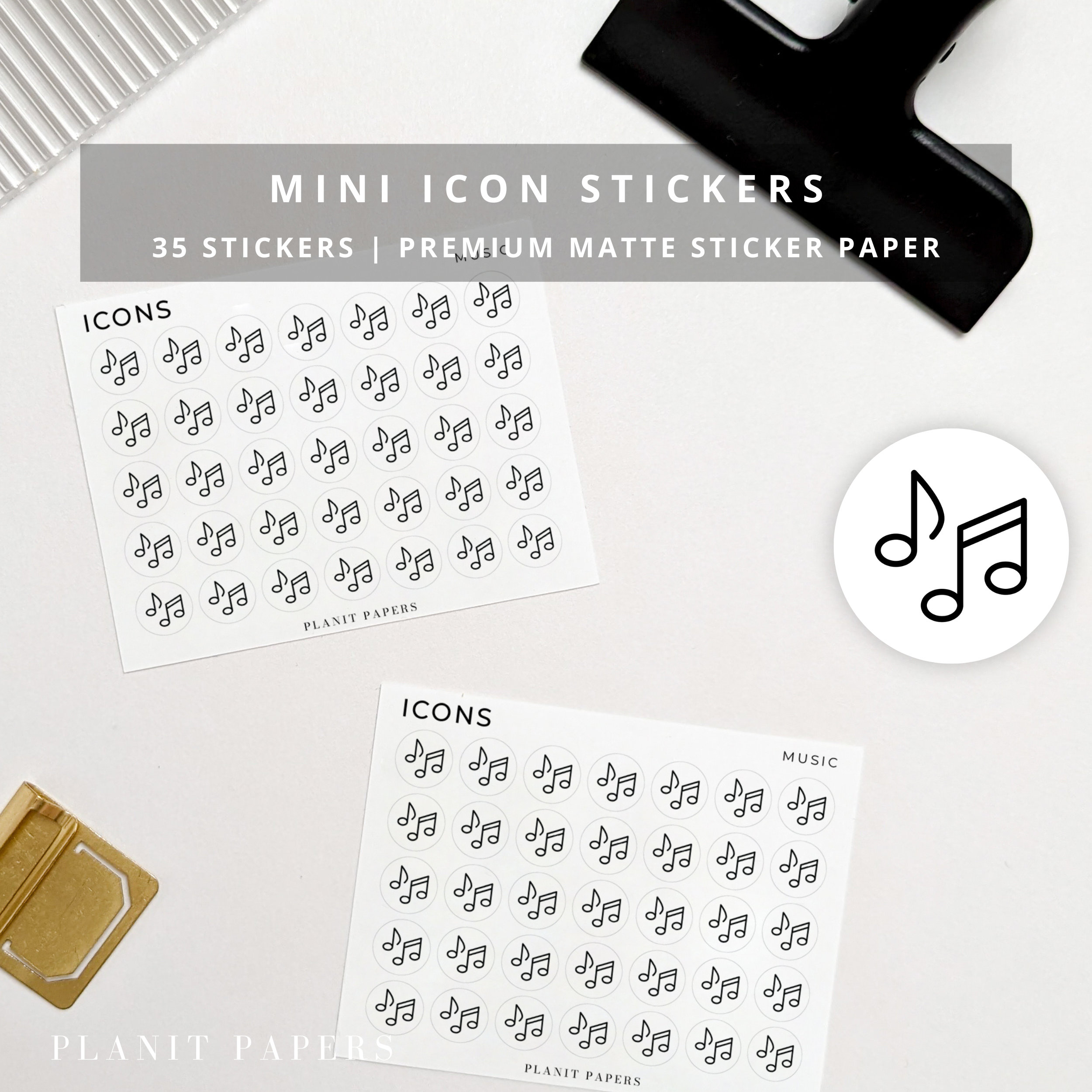 Music Stickersheet // Bullet Journal Musical Themed Stickers, Cute BUJO  Doodle Sticker, Concert Stickers, Scrapbook 