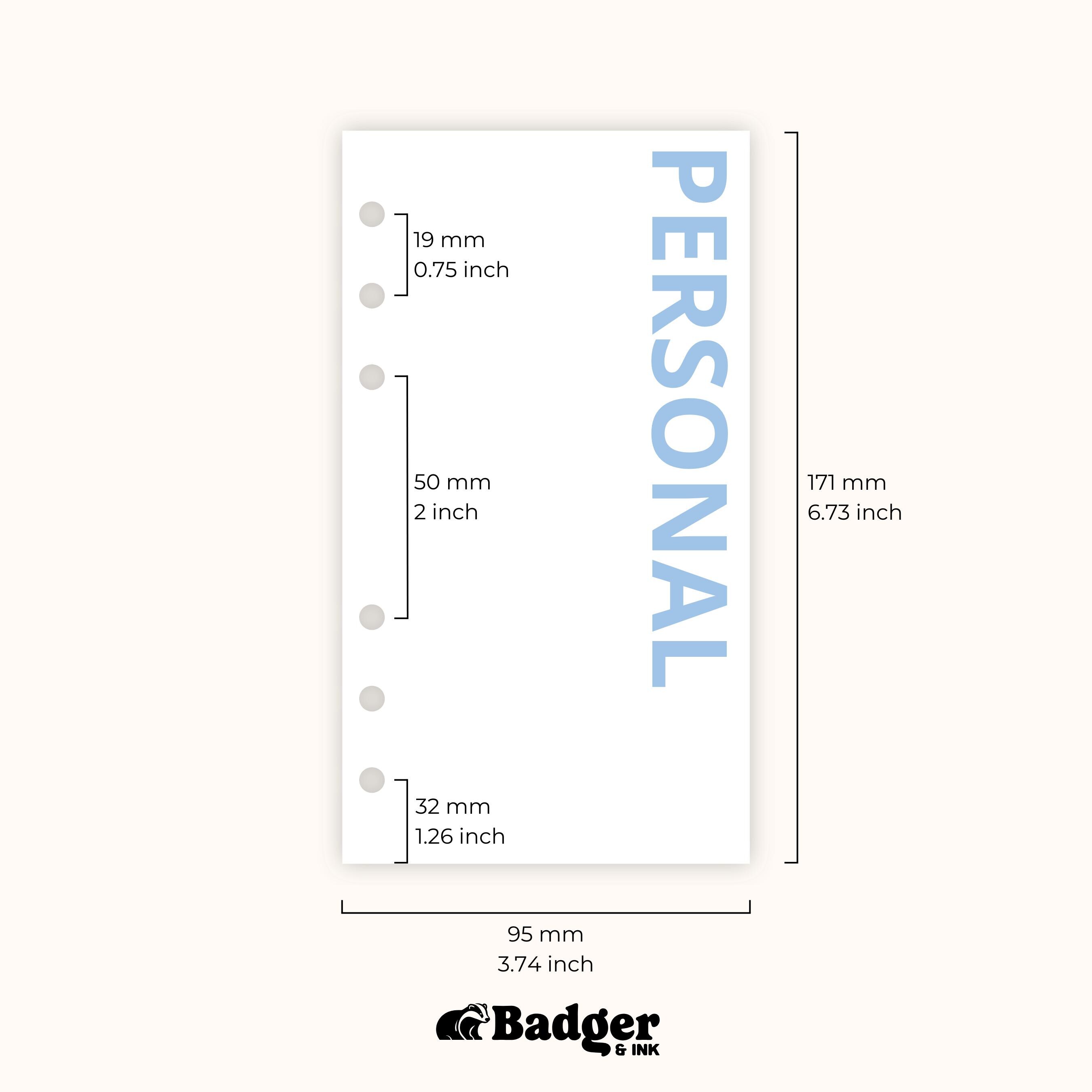 Study Log Planner Inserts | Personal Filofax 6 Ring Binder | Academic ...