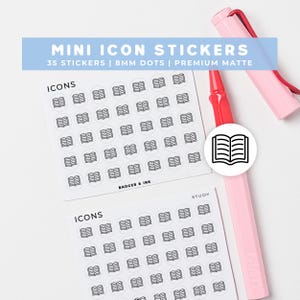 Study Stickers | Mini Icons | Study Schedule, Revision, Exam Reminder, Student Planner | Academic & Student Planner Stickers