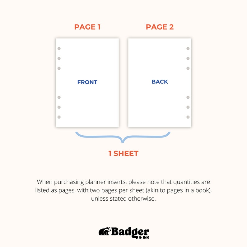 a pair of white sheets with blue text on them