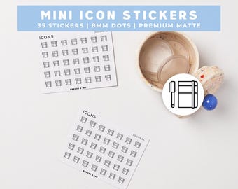 Stickers pour agenda | Mini-icônes en feuille d'autocollants pour écrire, prendre des notes et tenir un journal